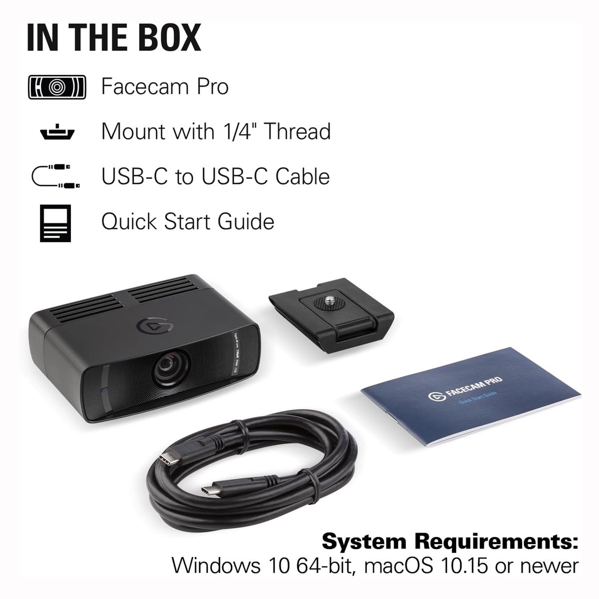 ELGATO - Camara Web Elgato FACECAM PRO True 4K60 Ultra HD