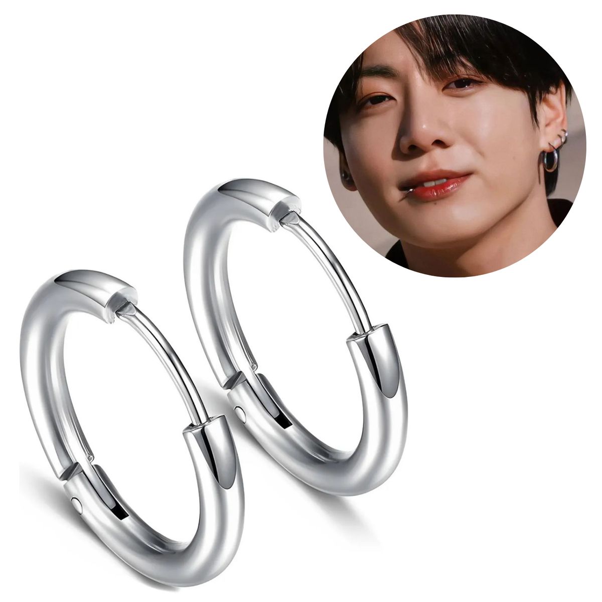 GENERICO - Argollas Estilo Suga Jungkook Kpop Photocards Regalo BTS