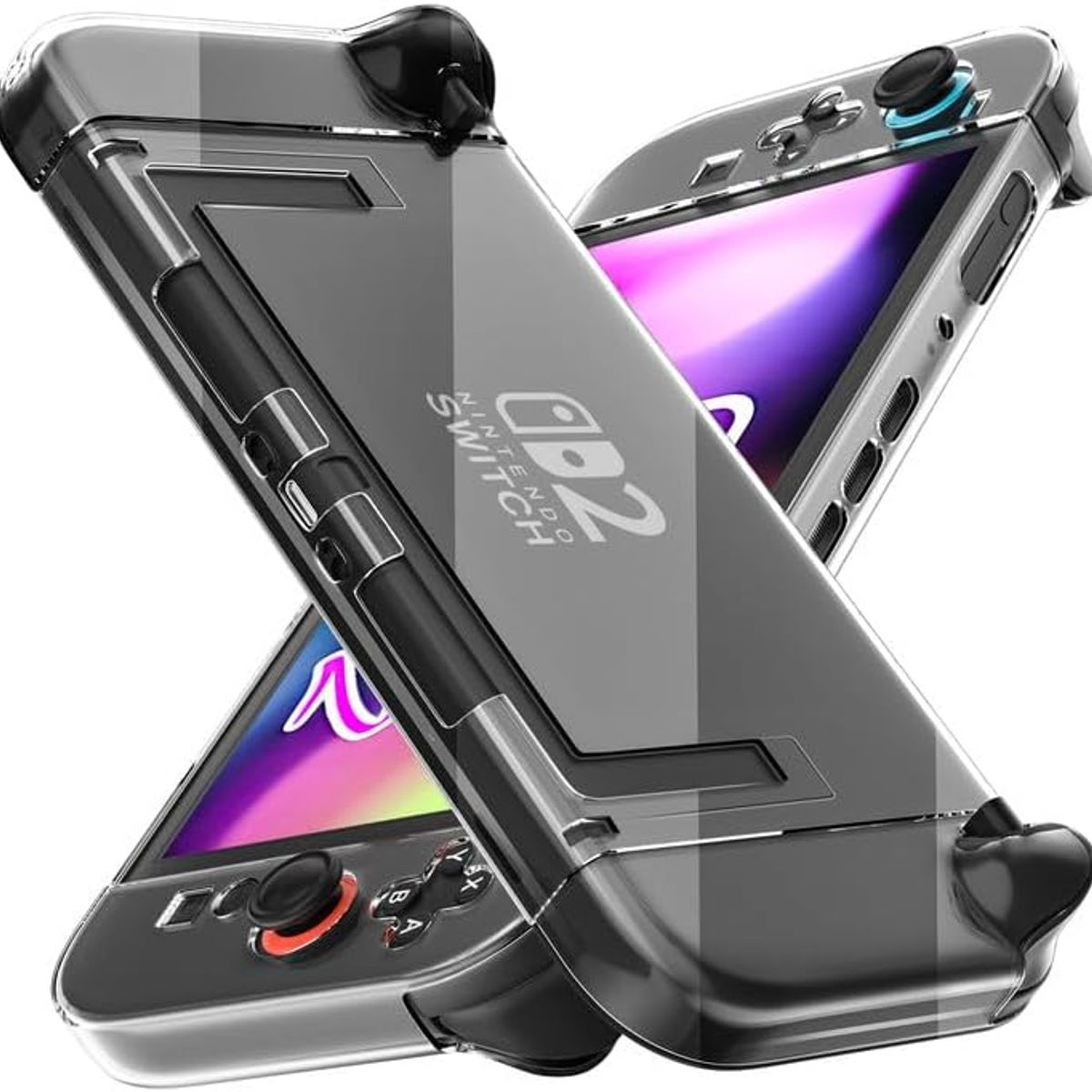 GENERICO - Funda Transparente Nintendo Switch 2 – Carcasa Consola + Protectores