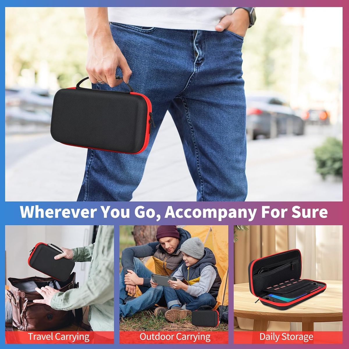 GENERICO - Funda Case + Mica Nintendo Switch 2 Estuche Rígido Negro