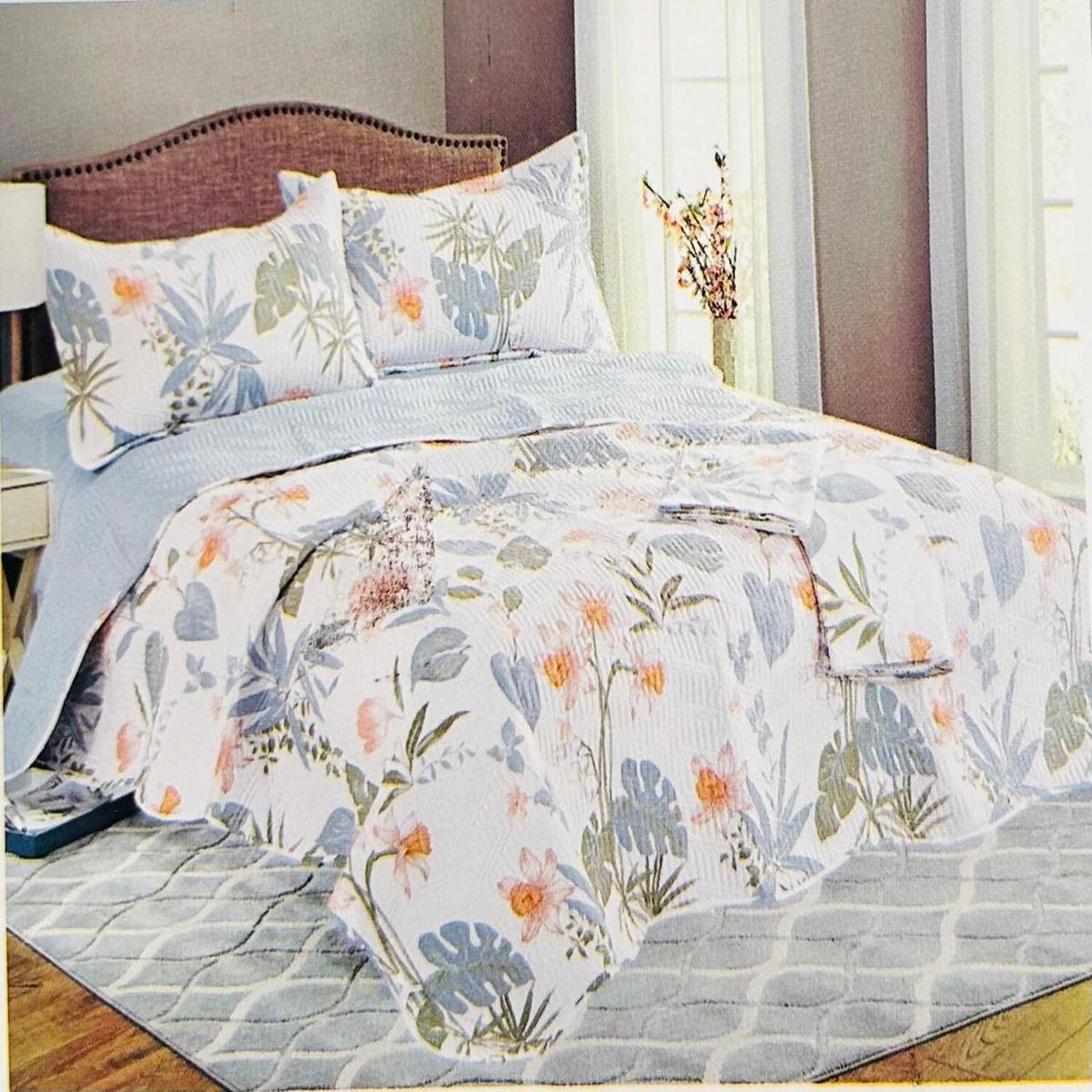 MINGDA - Set de Cobertor 2pz + Juego de sabanas + fundas 100%  Calidad