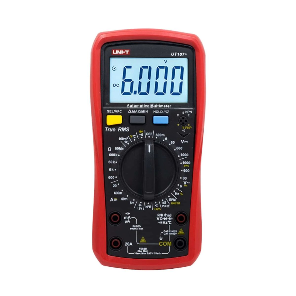 UNI T - Multímetro Automotriz True RMS 1000V ACDC UT107+ UNI-T