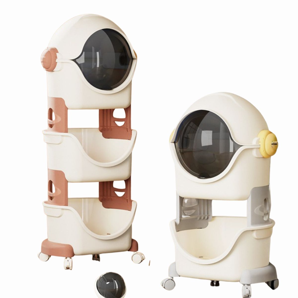 GENERICO - Almacenamiento forma de astronauta infantil marrón multifuncional