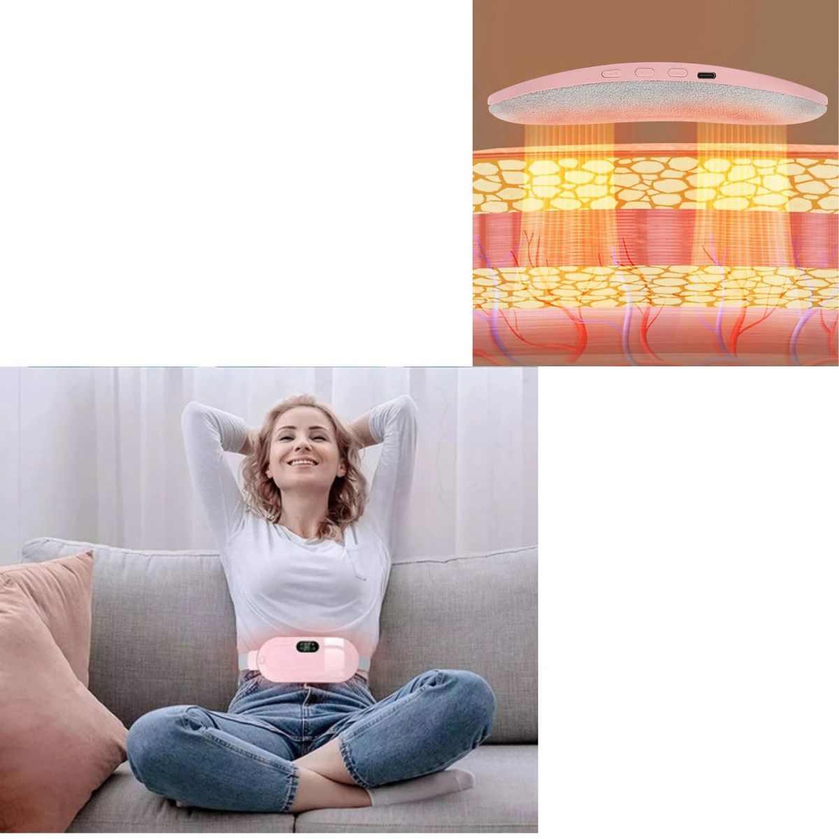 OEM - Cinturón Masajeador  Térmico Para Cólicos Menstruales