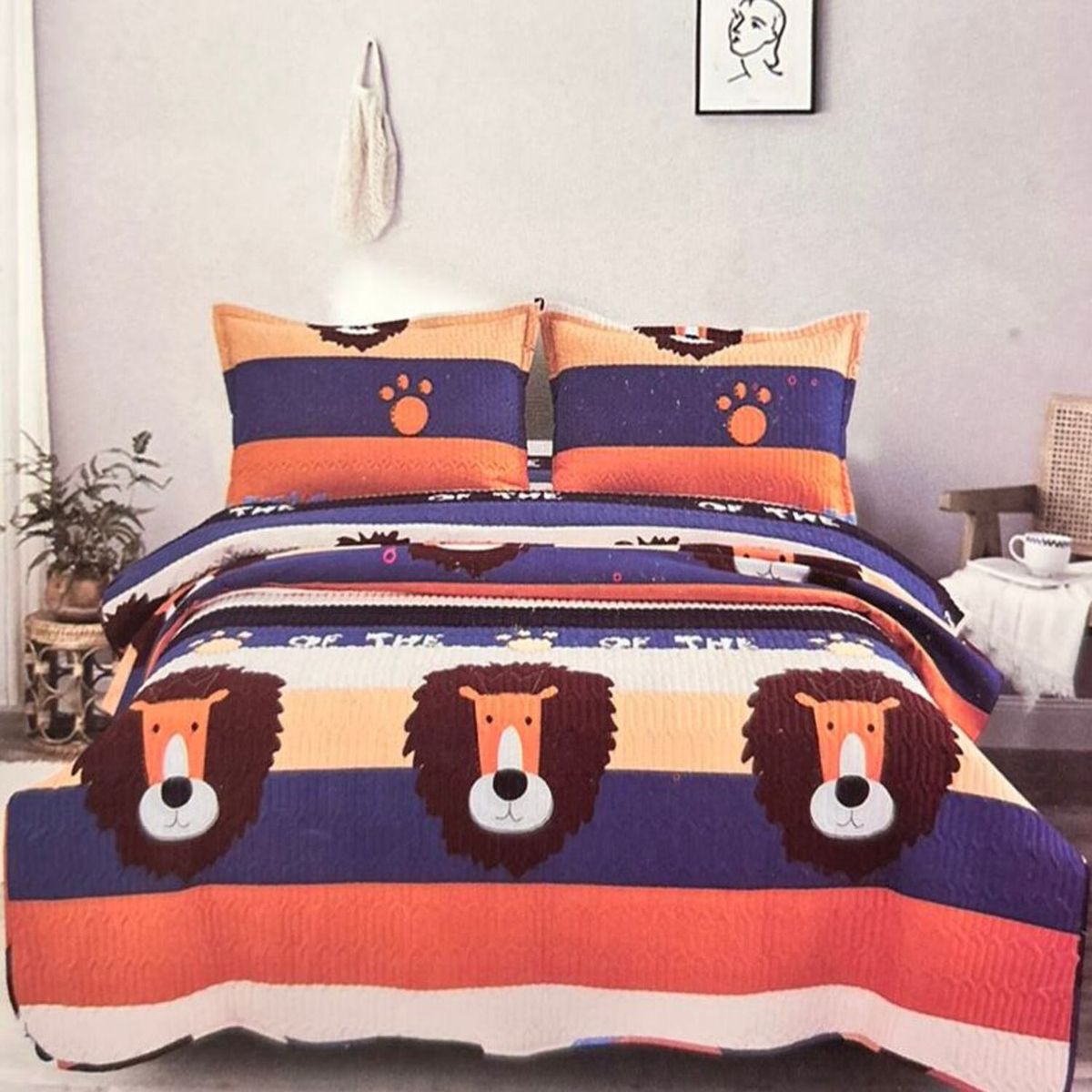 MINGDA - Set de cobertor verano 5 piezas + sábanas + fundas