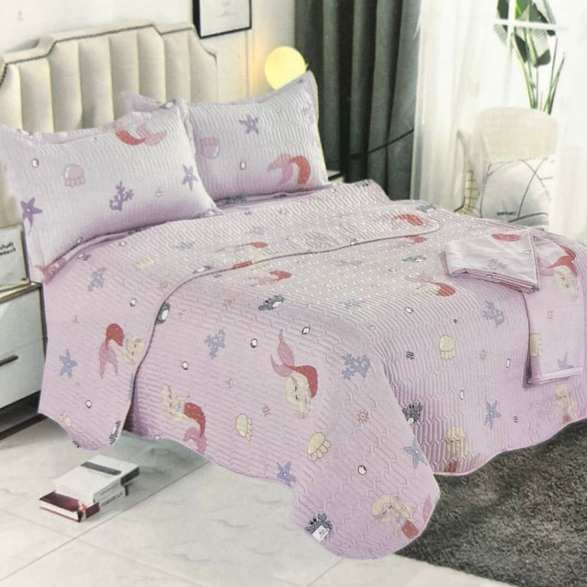 MINGDA - Set de cobertor verano 5 piezas + sábanas + fundas