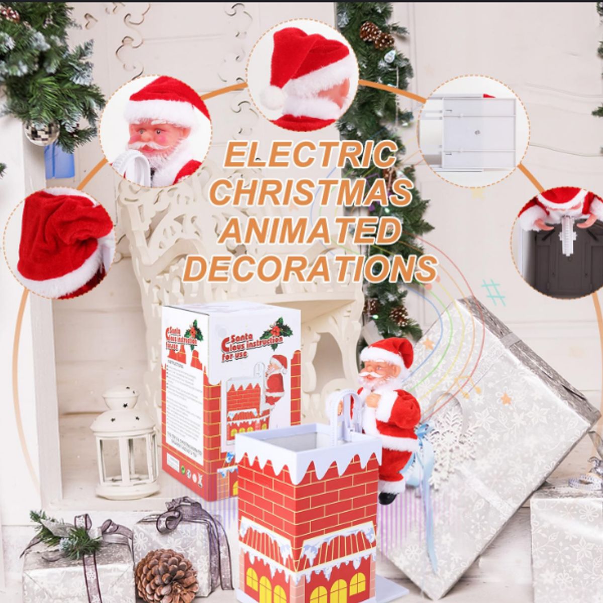 GENERICO - Juguete Musical de Papá Noel para Escalar Chimenea