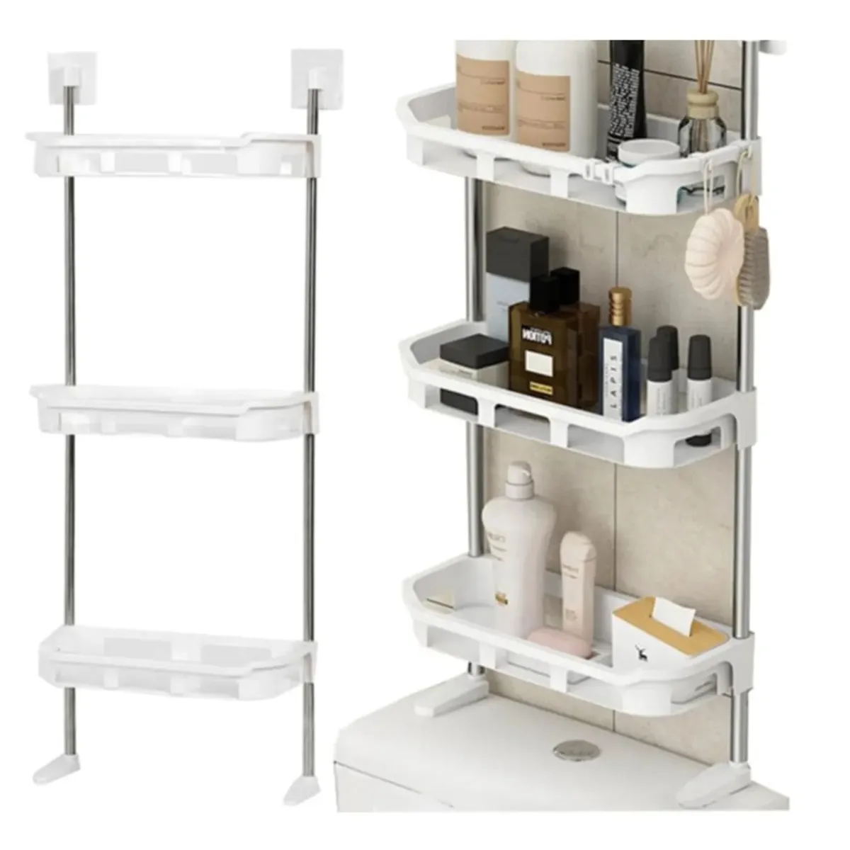 GENERICO - Organizador de baño de 3 Niveles Blanco