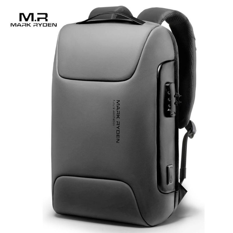 MARK RYDEN - Mochila Antirrobo Laptop Viajera Mark Ryden Modelo Odyssey MR9116 Gris