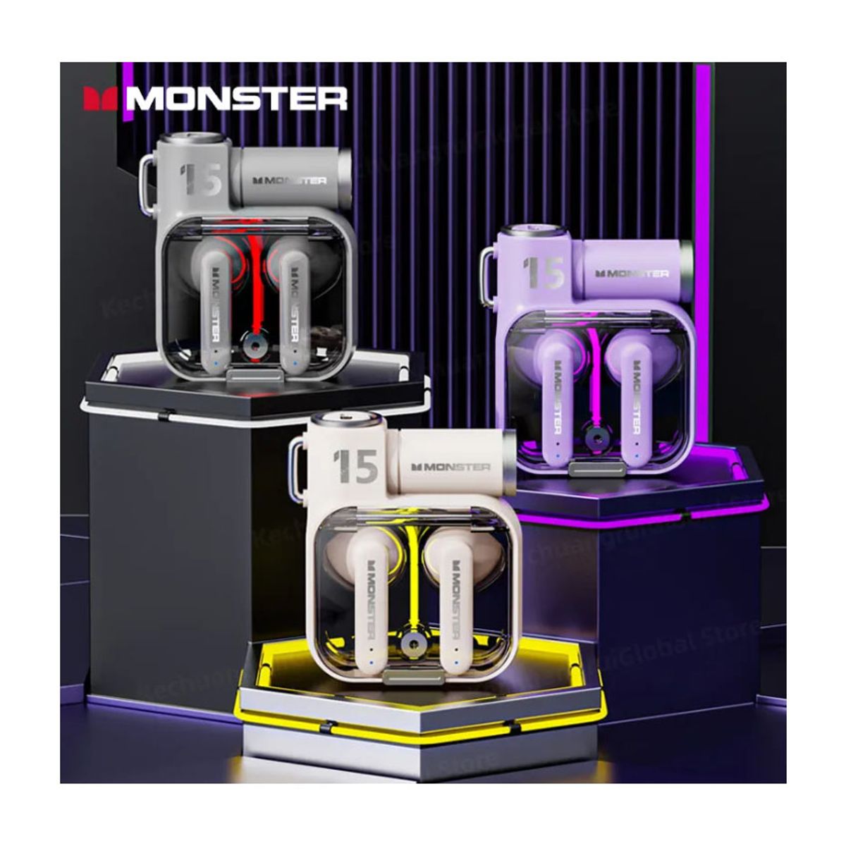 MONSTER - Audifonos MONSTER XKT15, Hi-Fi Bluetooth 5.3