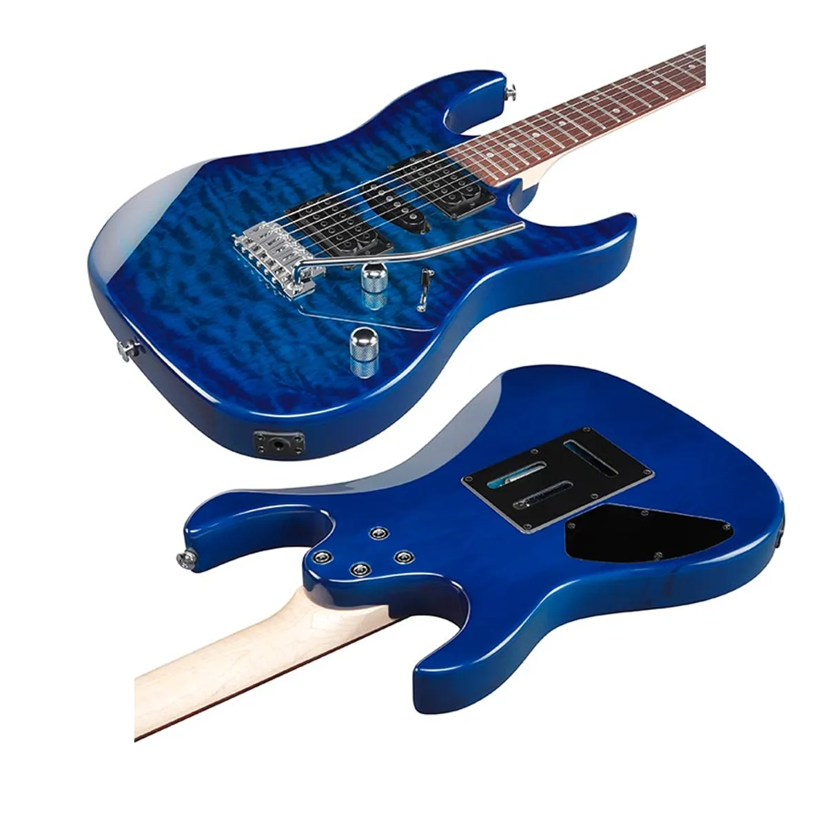 IBANEZ - GIO PACK GRX70QA TRANSPARENT BLUE BURST - ORANGE CRUSH 12W