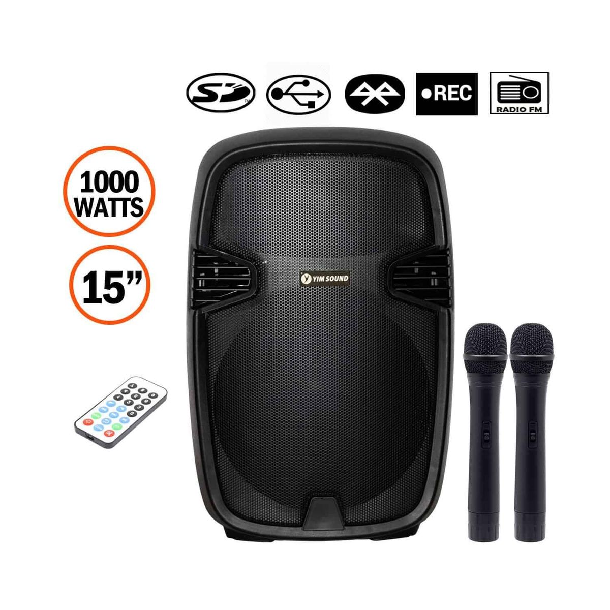 GENERICO - Parlante Activo 15″ 1000W SY-1679-15E YIM SOUND