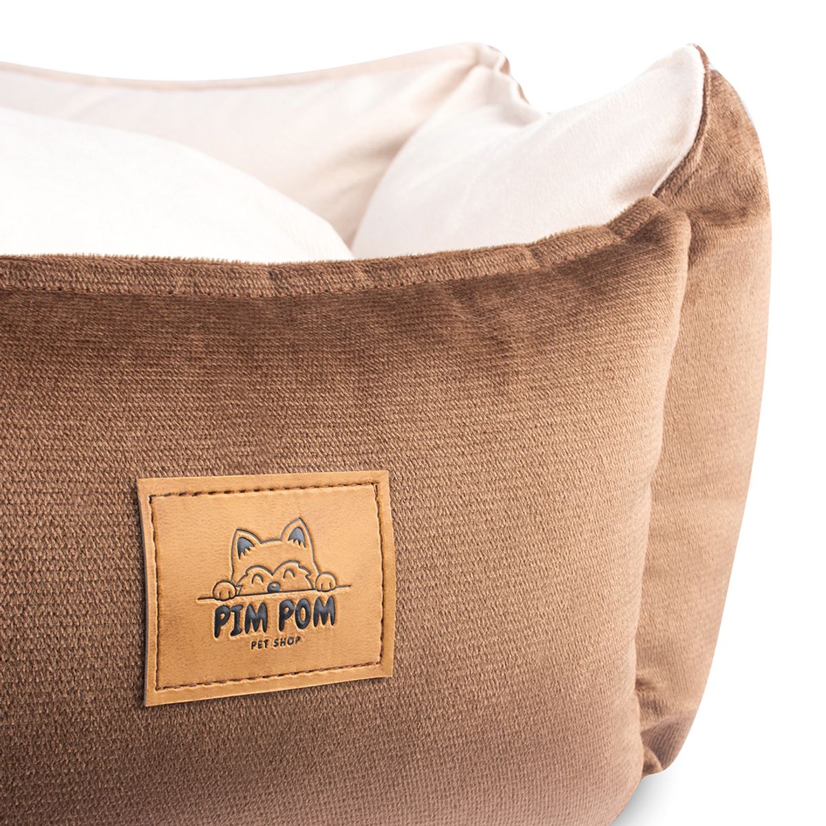 GENERICO - CAMA PREMIUM HEXAGONAL TALLA XL - MARRÓN CON CREMA