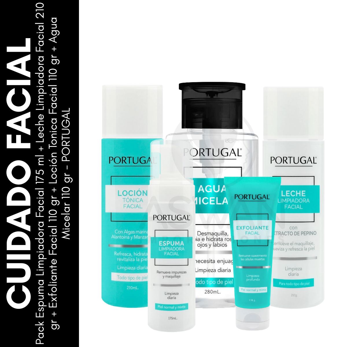 GENERICO - Pack Limpieza Facial Completo 5 - PORTUGAL