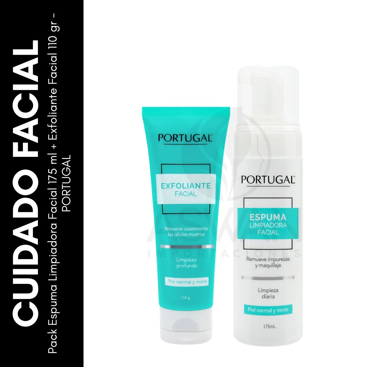 GENERICO - Pack Espuma Facial 175 ml + Exfoliante 110 gr - PORTUGAL