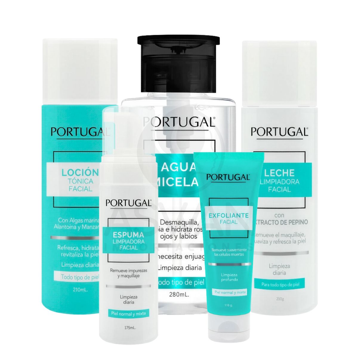 GENERICO - Pack Limpieza Facial Completo 5 - PORTUGAL