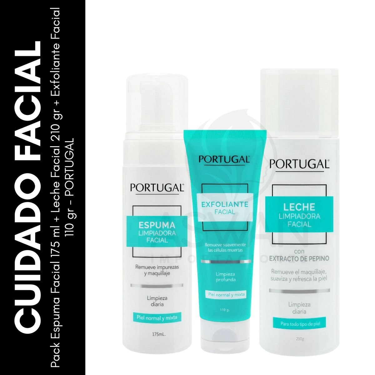 GENERICO - Pack Espuma + Leche + Exfoliante Facial - PORTUGAL