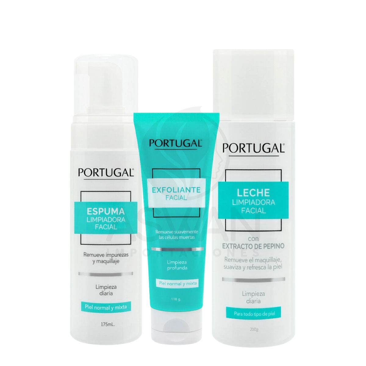 GENERICO - Pack Espuma + Leche + Exfoliante Facial - PORTUGAL