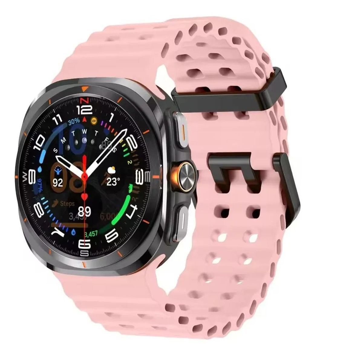 GENERICO - Correa silicona para samsung Galaxy WatchUltra 47mm 2024-2025- Rosado
