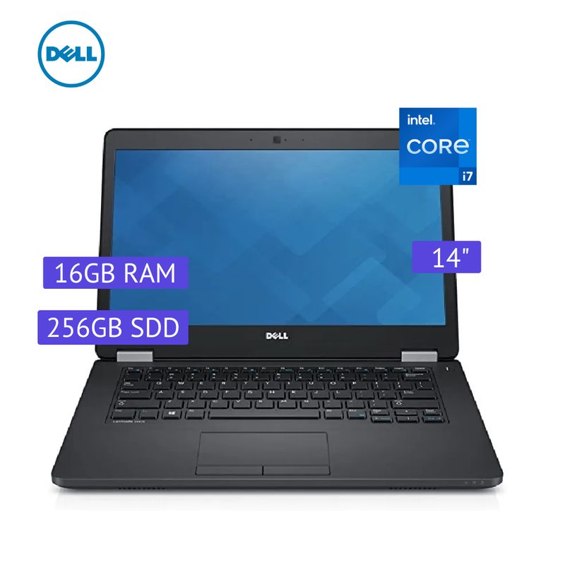 DELL - LAPTOP REACONDICIONADA DELL E5470 CORE I7 6TA 16GB RAM 256GB SSD 14