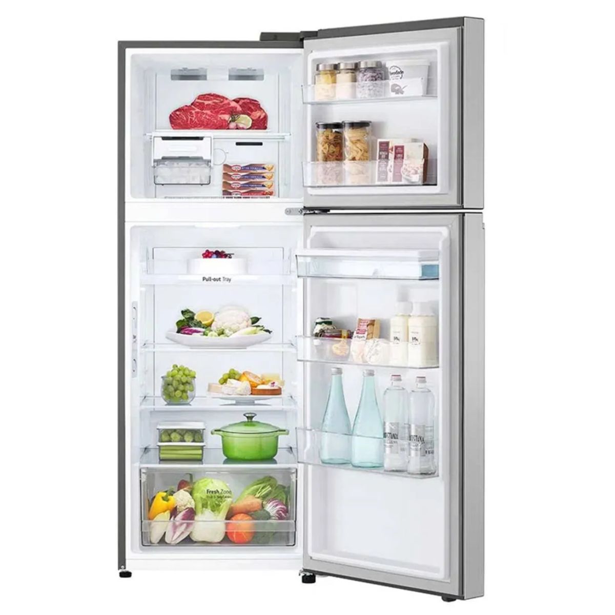 LG - Refrigeradora LG GT31WPP Top Freezer Door Cooling 314 Litros Plateada