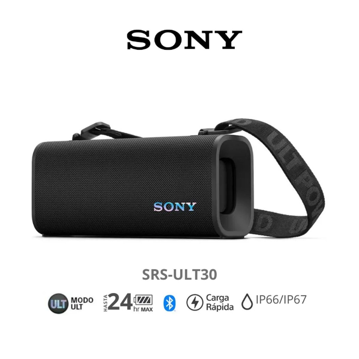 SONY - Sony Parlante Bluetooth SRS-ULT30 Portátil ULT FIELD 3 Negro