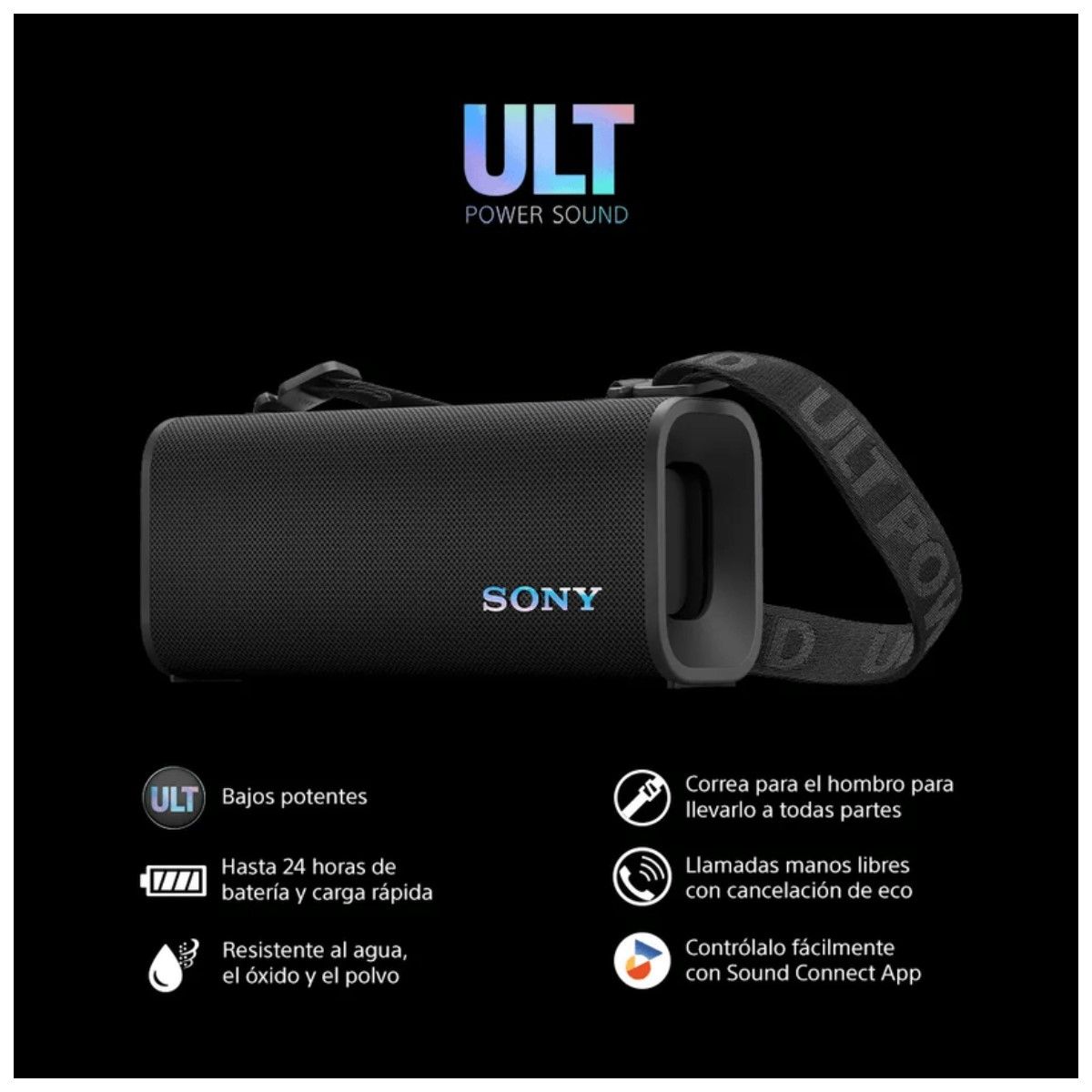 SONY - Sony Parlante Bluetooth SRS-ULT30 Portátil ULT FIELD 3 Negro
