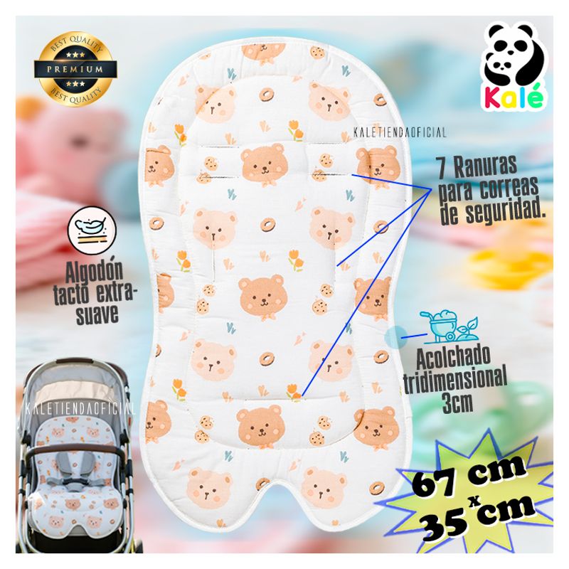 KALE - Cojin Funda Protector para coche de Bebé