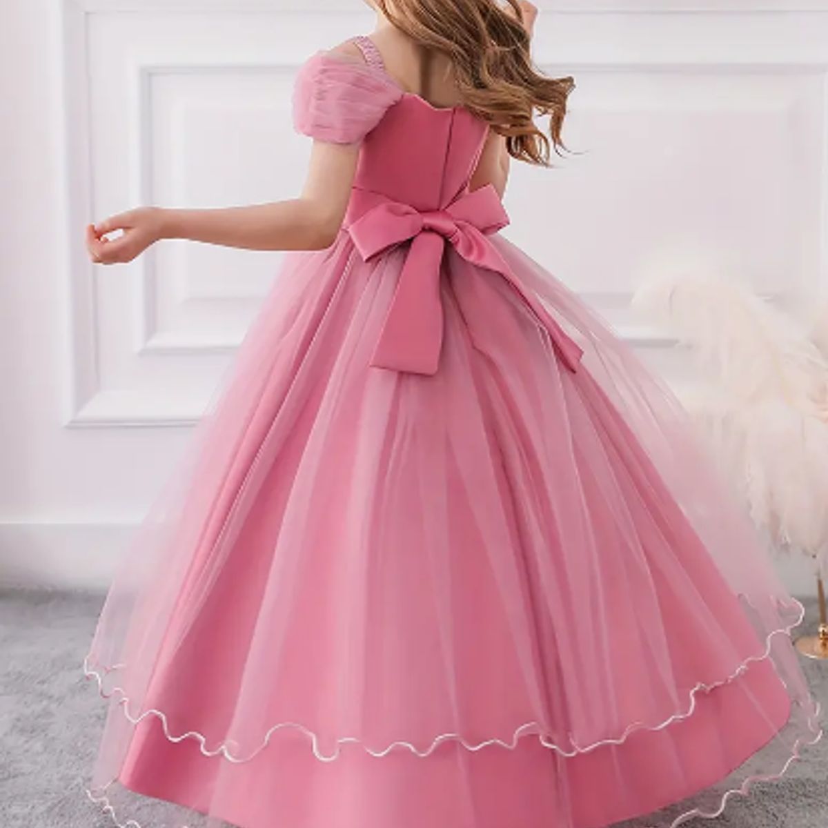 GENERICO - Vestido Princesa Niña Palo Rosa Talla 14