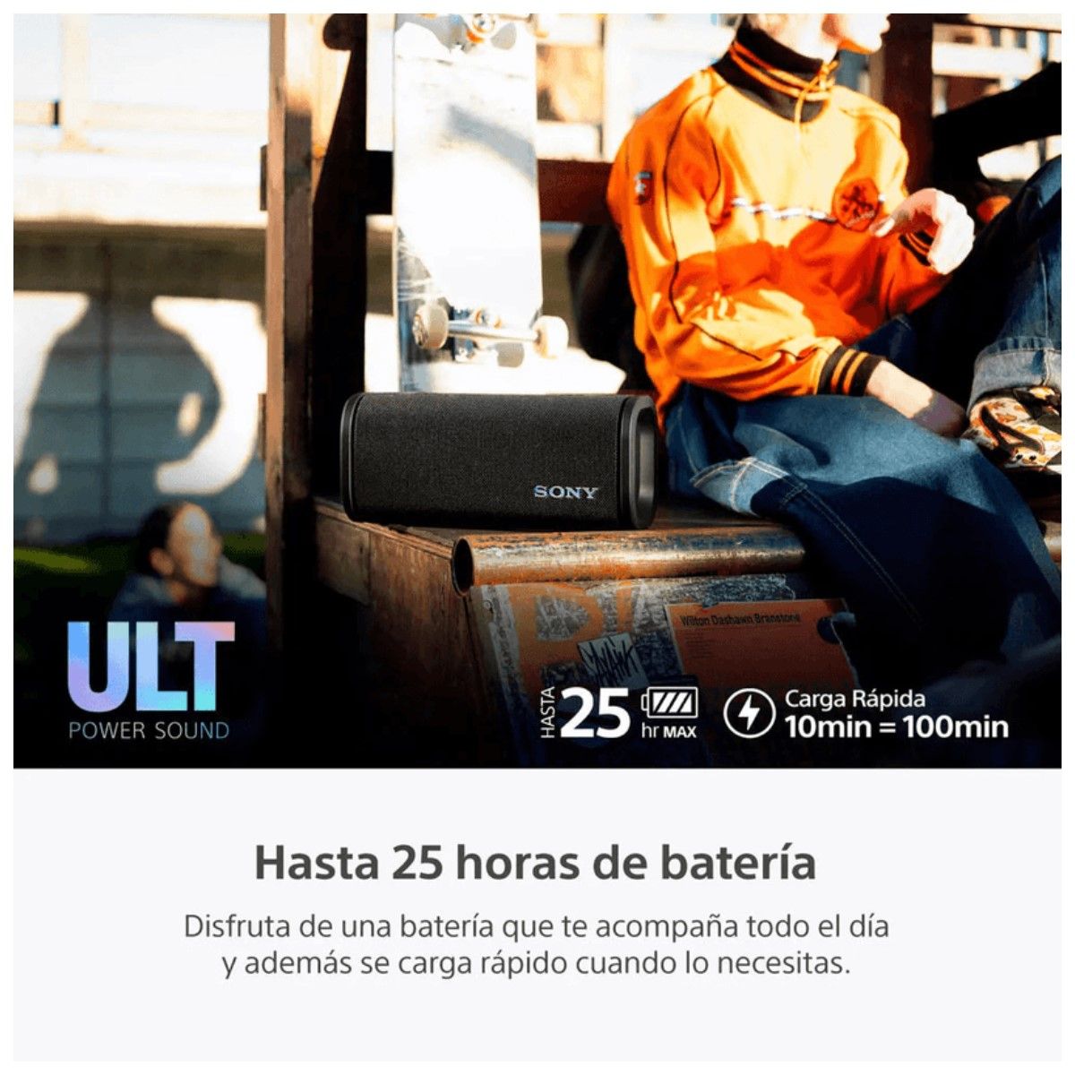 SONY - Parlante SONY Bluetooth SRS-ULT50 Portátil ULT FIELD 5 Negro