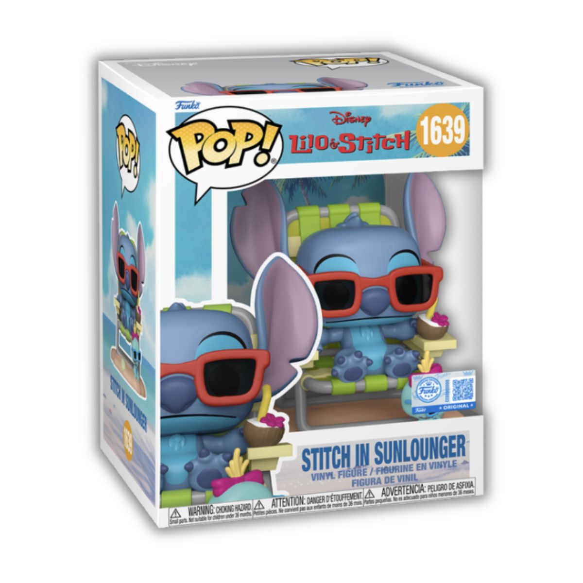 FUNKO - Stitch in Sunlounger Funko Pop 1639 Premium Exclusivo