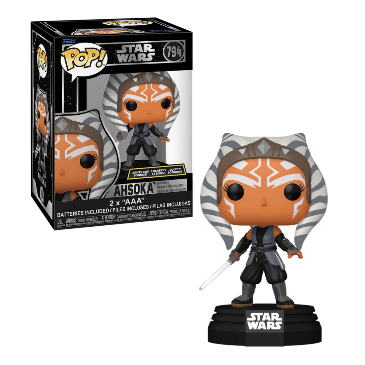 FUNKO - Ahsoka SFX Premium Funko Pop 794 Luces y Sonidos