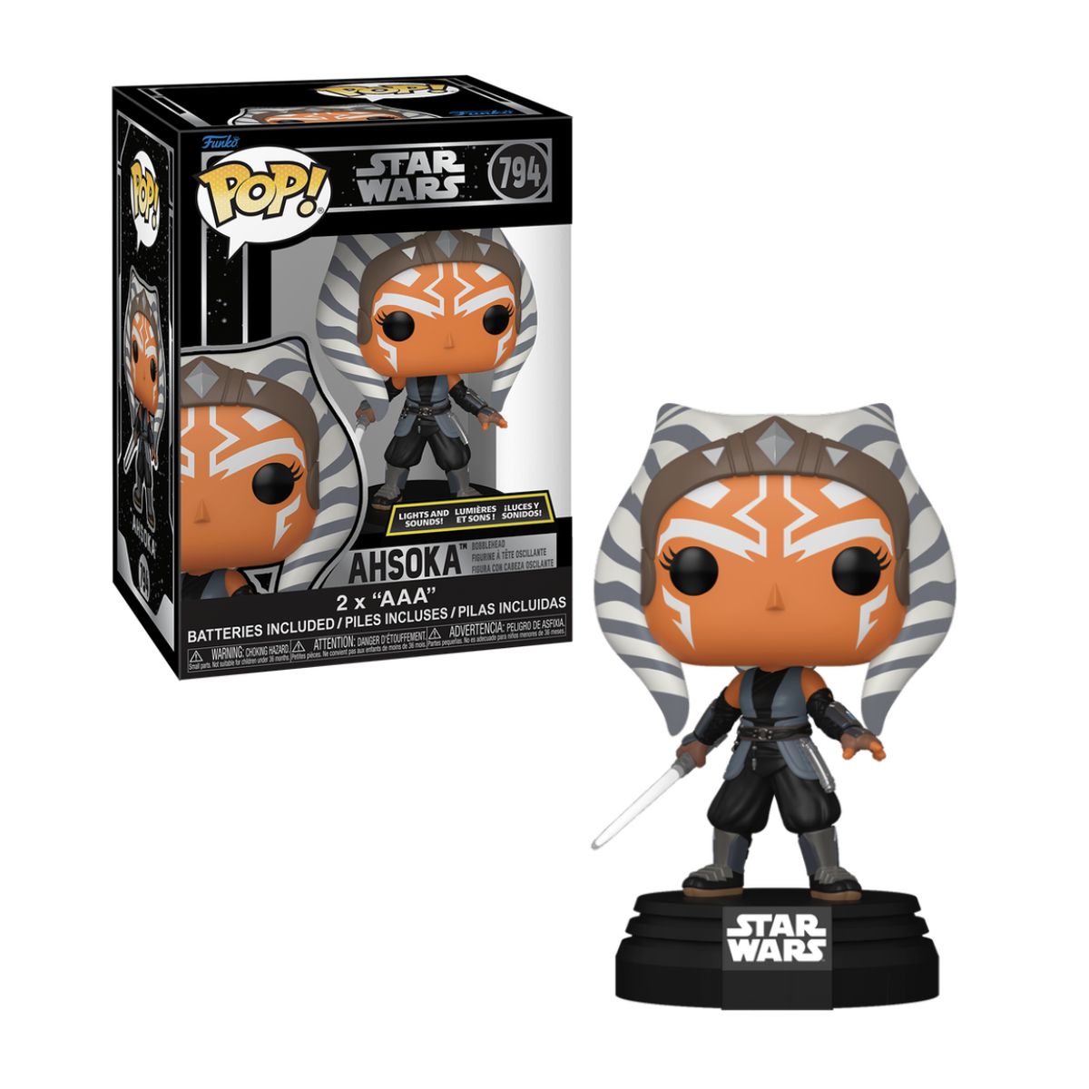FUNKO - Ahsoka SFX Premium Funko Pop 794 Luces y Sonidos