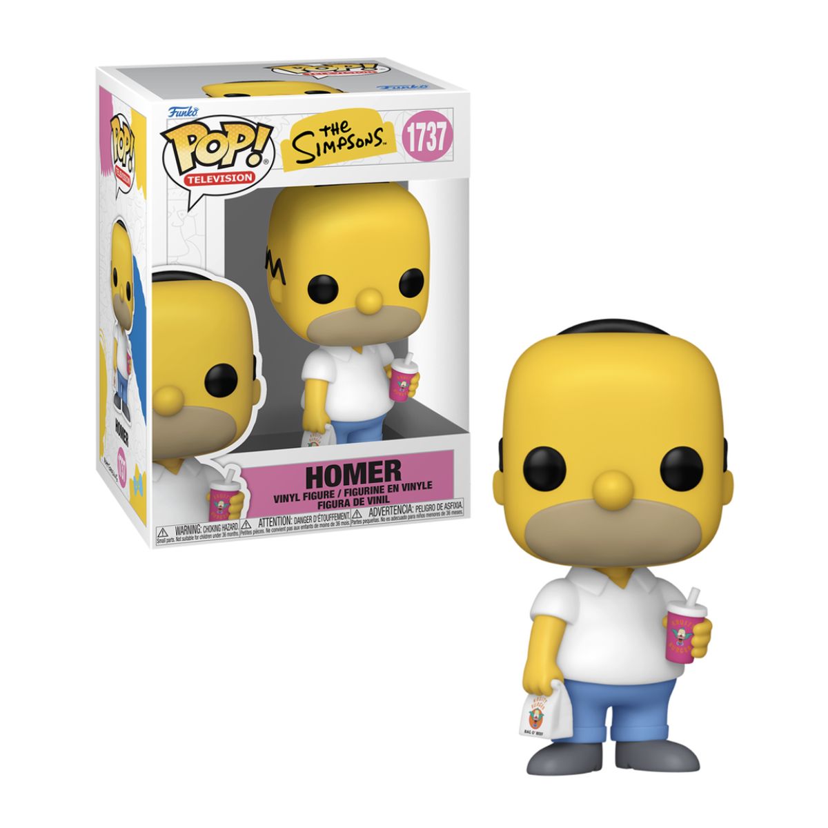 FUNKO - Homero con Krusty Burger Funko Pop 1737 Los Simpsons