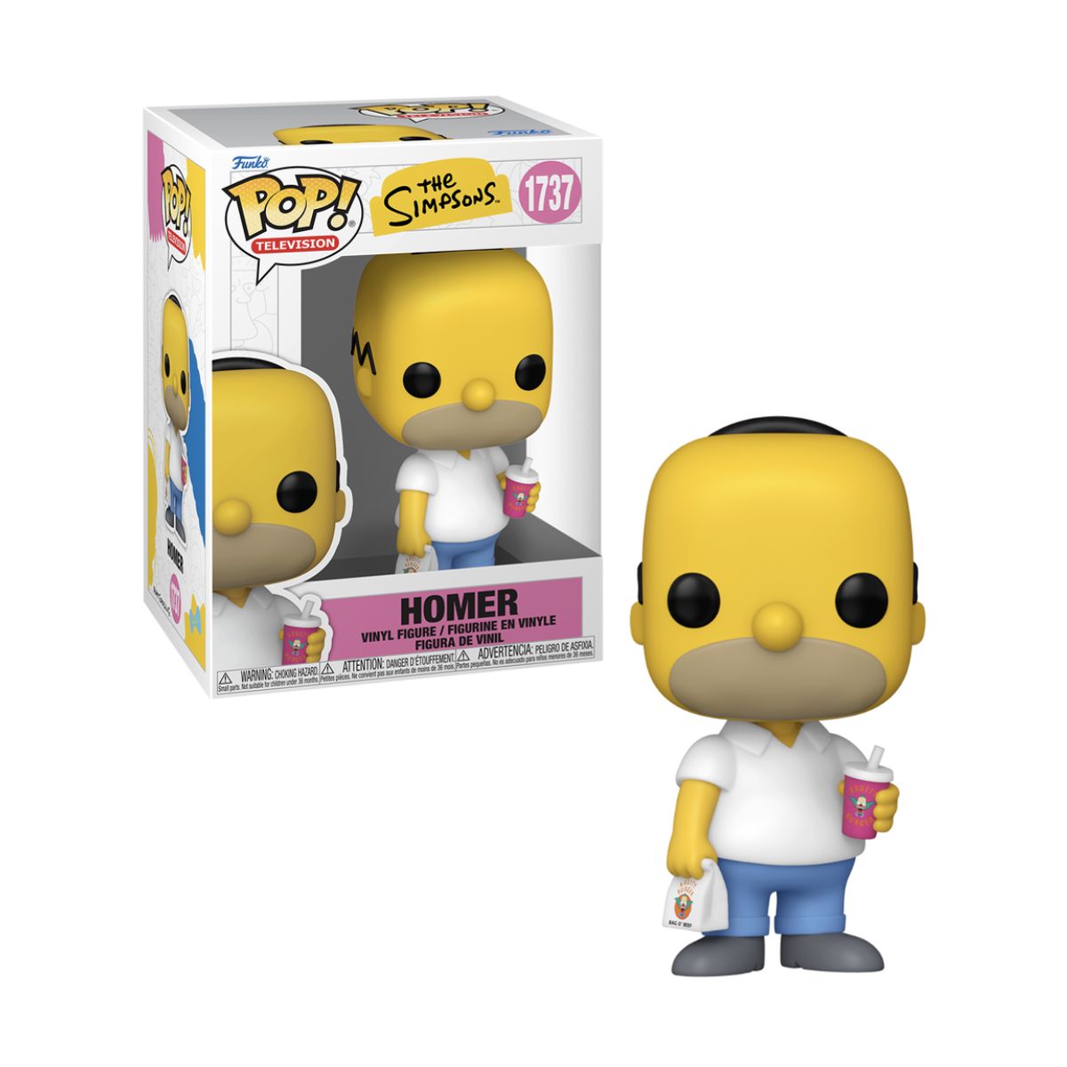 FUNKO - Homero con Krusty Burger Funko Pop 1737 Los Simpsons