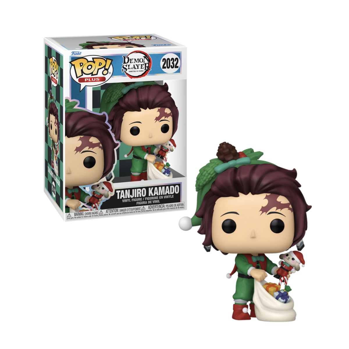 FUNKO - Tanjiro Navideño Funko Pop 2032 Demon Slayer Plus