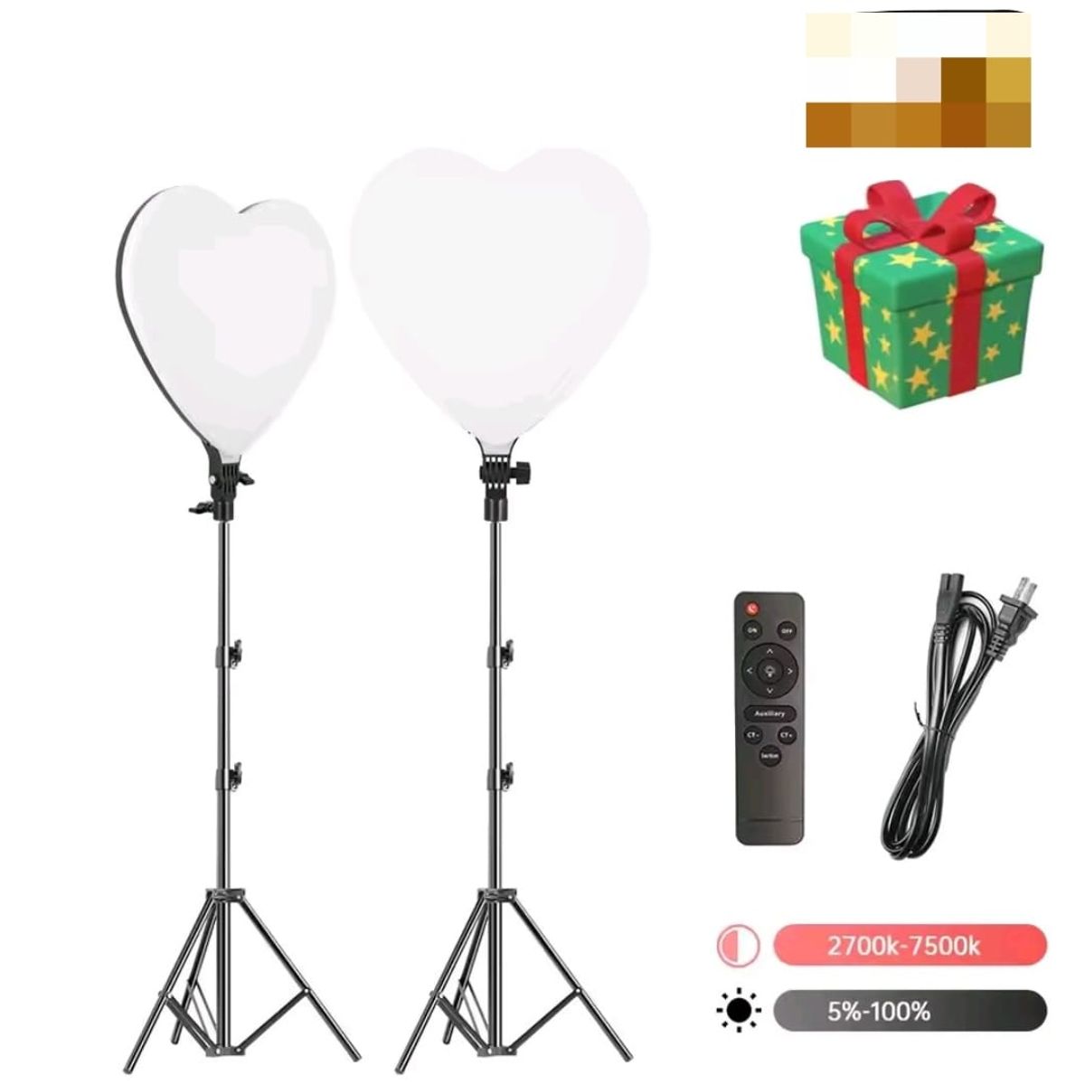GENERICO - Iluminación LED Forma de Corazón para Estudio Fotográfico Luz de 75W
