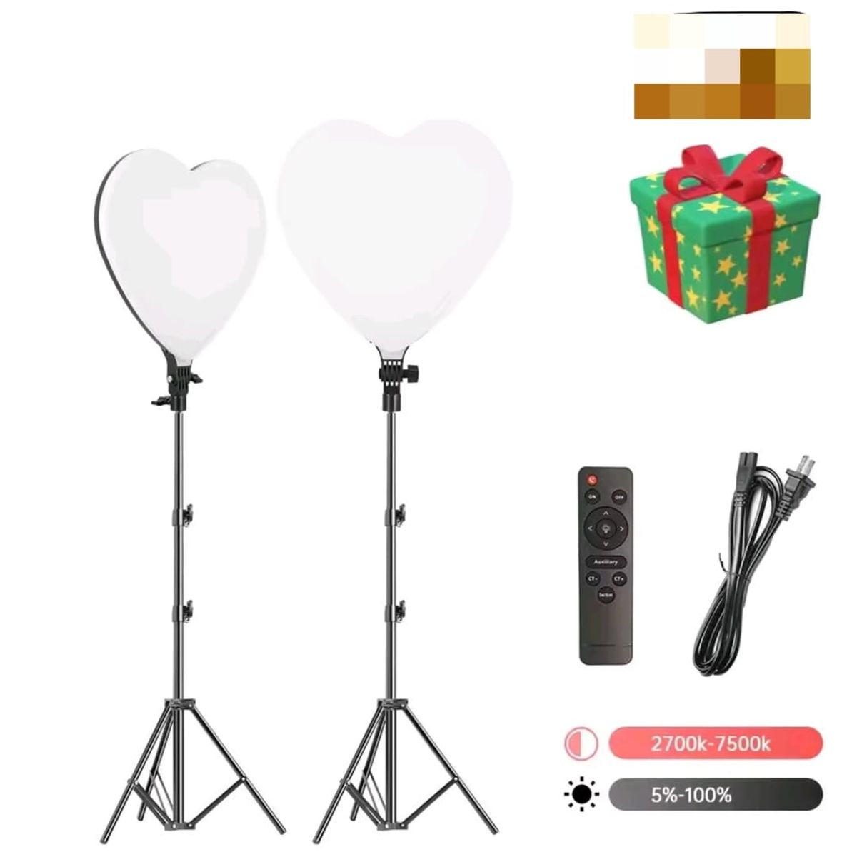GENERICO - Iluminación LED Forma de Corazón para Estudio Fotográfico Luz de 75W