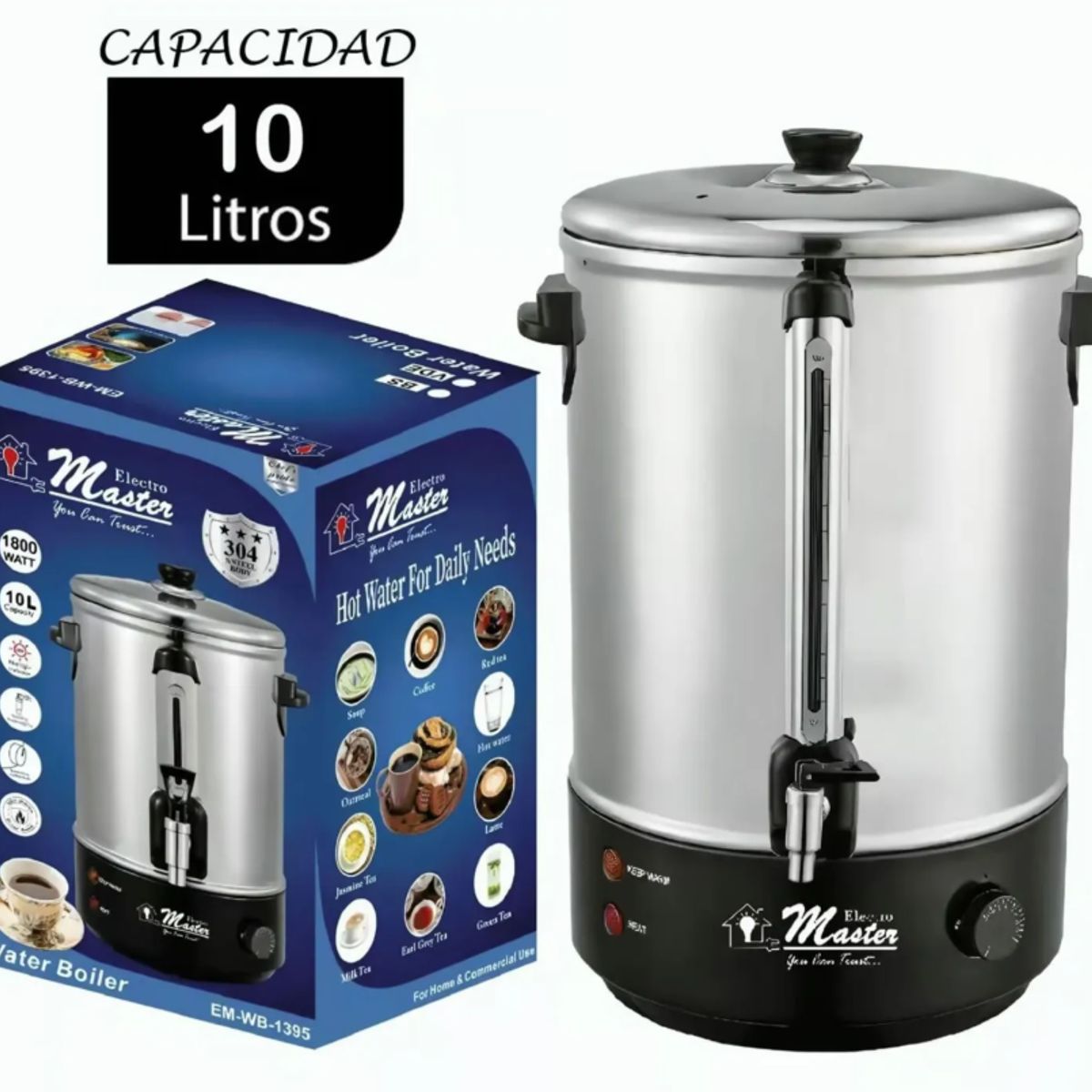 GENERICO - Termo hervidor Marca Electromaster 10 Lts EM-WB-1395