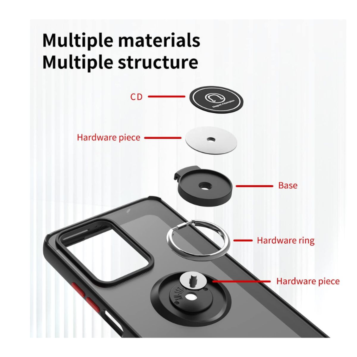 SPACE - case ahumado negro para motorola edge 60 fusion