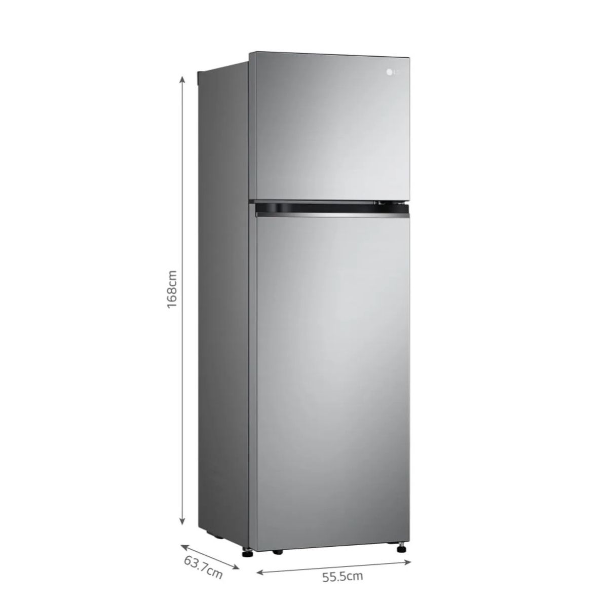 LG - Refrigeradora LG No Frost GT26BPP Top Freezer 264L Plateada