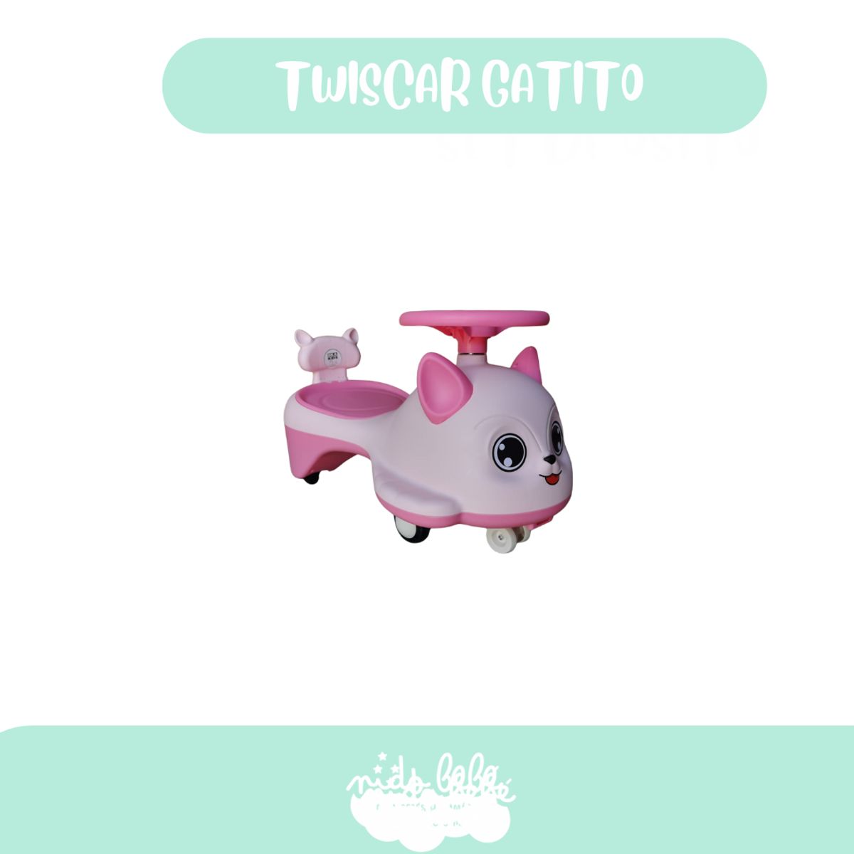 GENERICO - Carrito corre pasillos modeloGATITO PINK