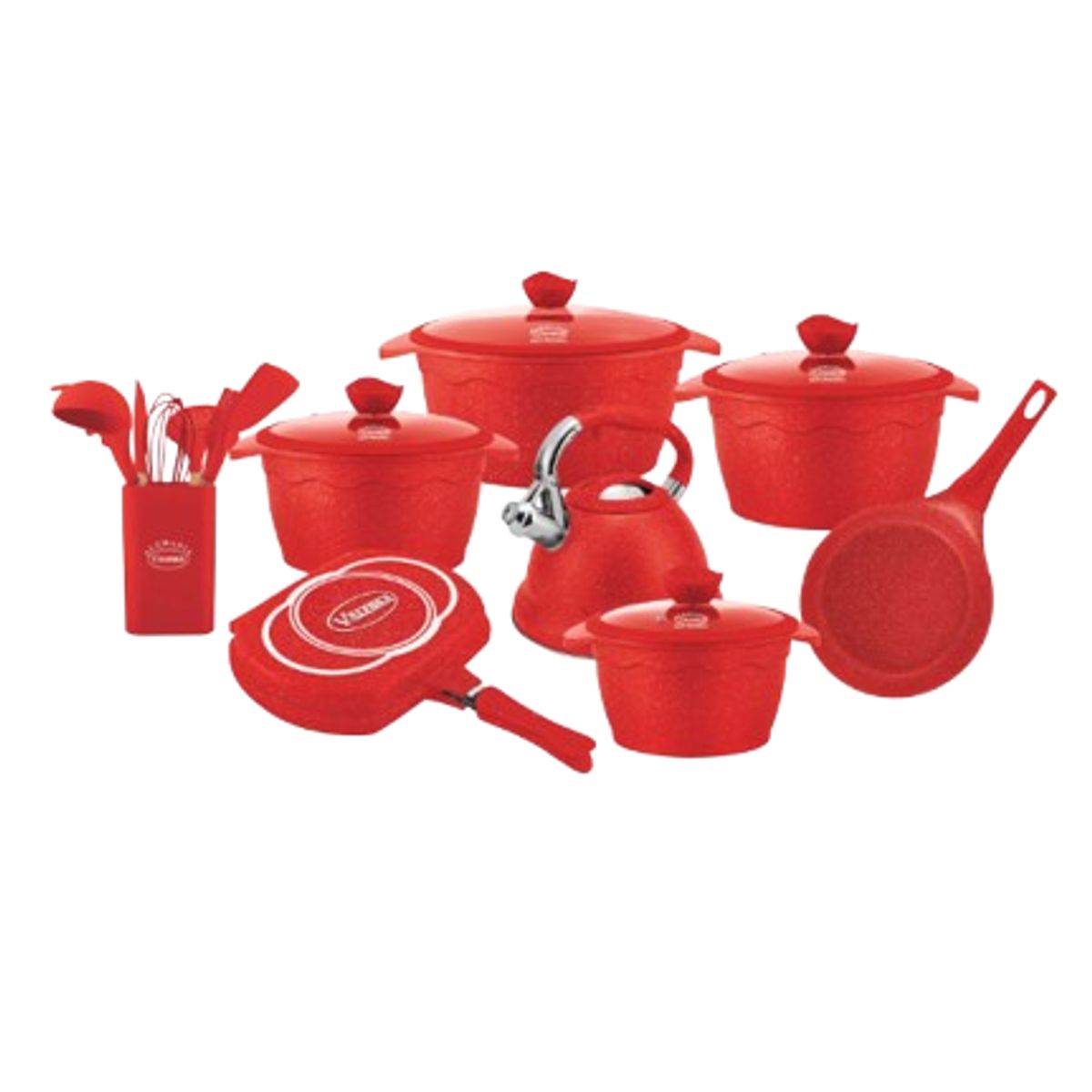 VALESKA - JUEGO DE OLLAS ROCA VOLCANICA  VALESKA - 20 PZ