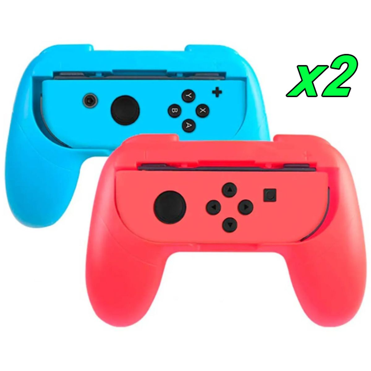 GENERICO - Grips Para Joy Con Mando para Nintendo Switch 2 grip rojo y azul