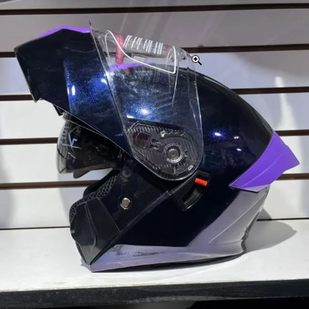 CES - CASCO MOTO REVOX ABATIBLE VIOLETA CAMALEONICO + BLUETOOTH