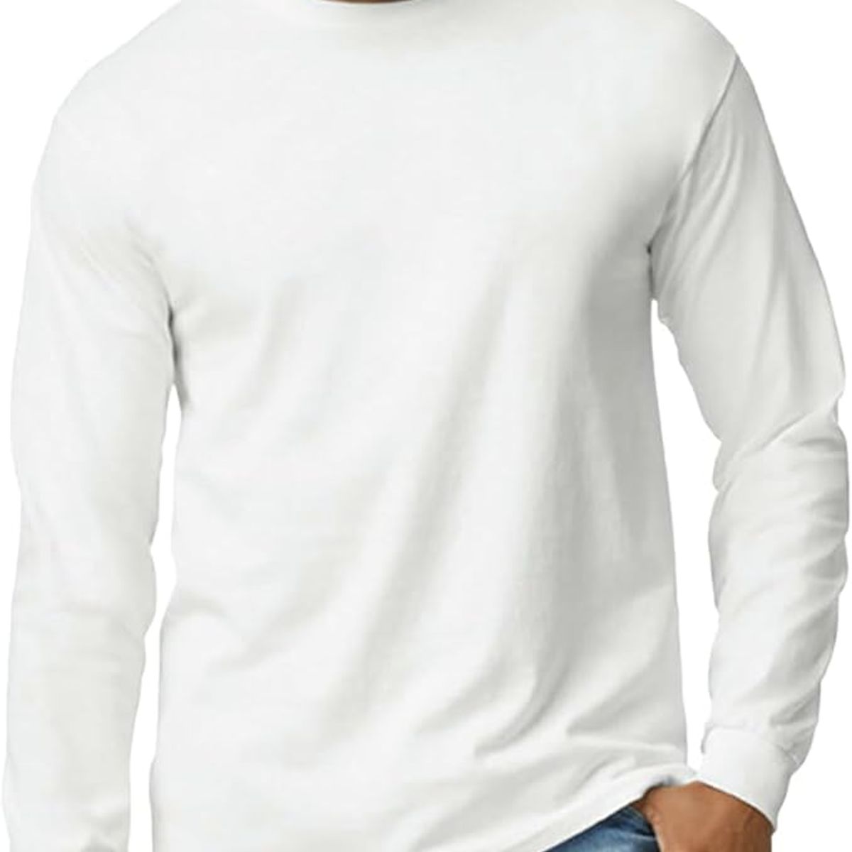 GENERICO - Polo Blanco Algodon Pima Cortes Premium Manga Larga talla M