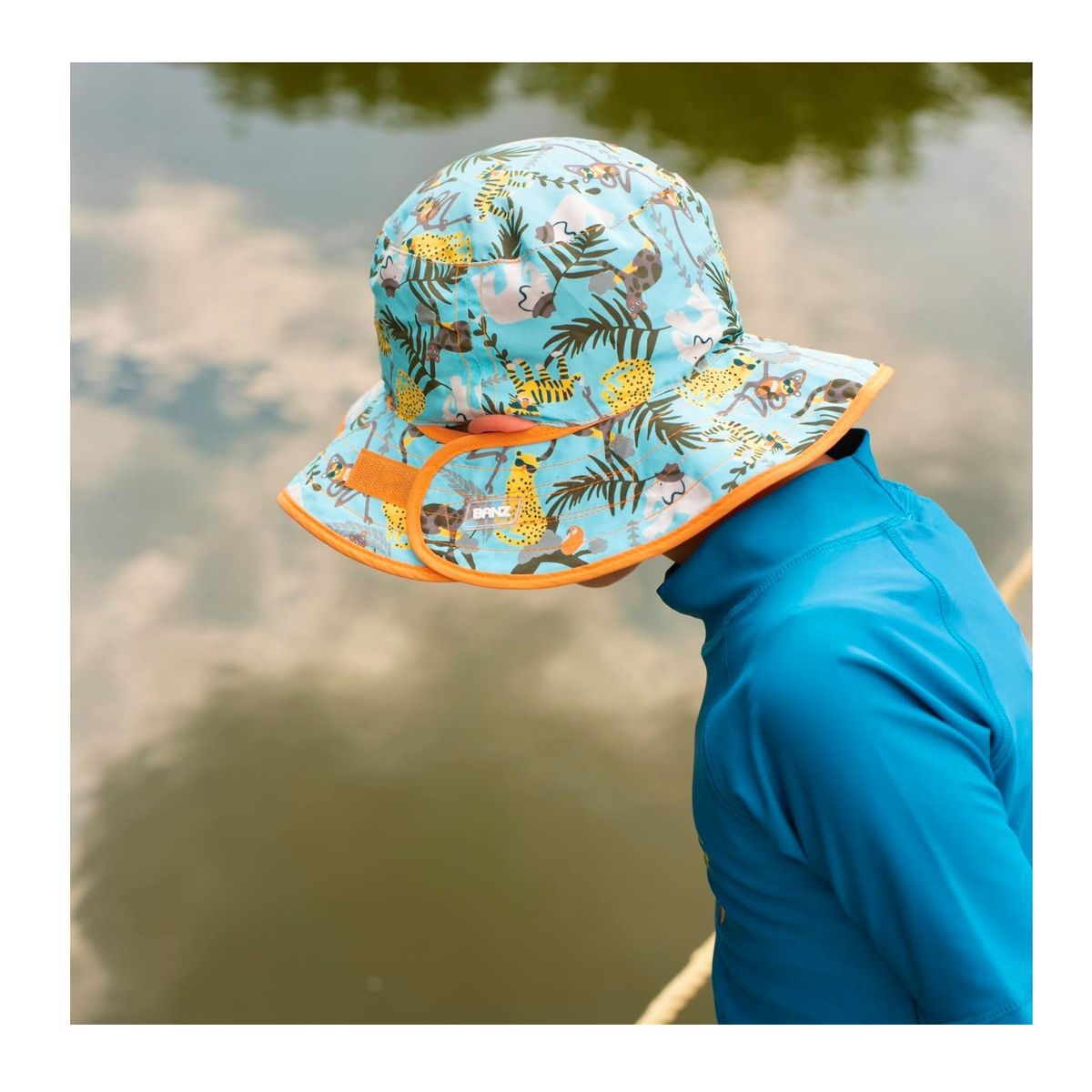 BANZ - SOMBREROS DE SOL REVERSIBLES PARA NIÑOS - MARINO