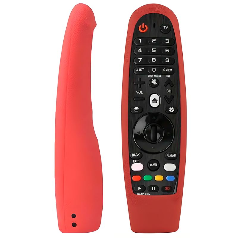 GENERICO - Control Remoto Para Tv LG Smart Led LCD 4k +Funda Color Rojo