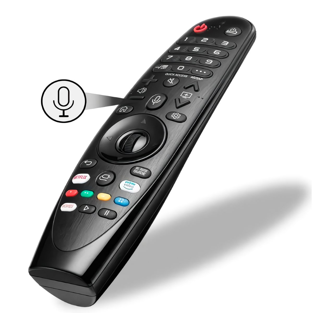 GENERICO - Control Remoto Smart Para Tv Lg Con Comando Por Voz +Funda Color Rojo