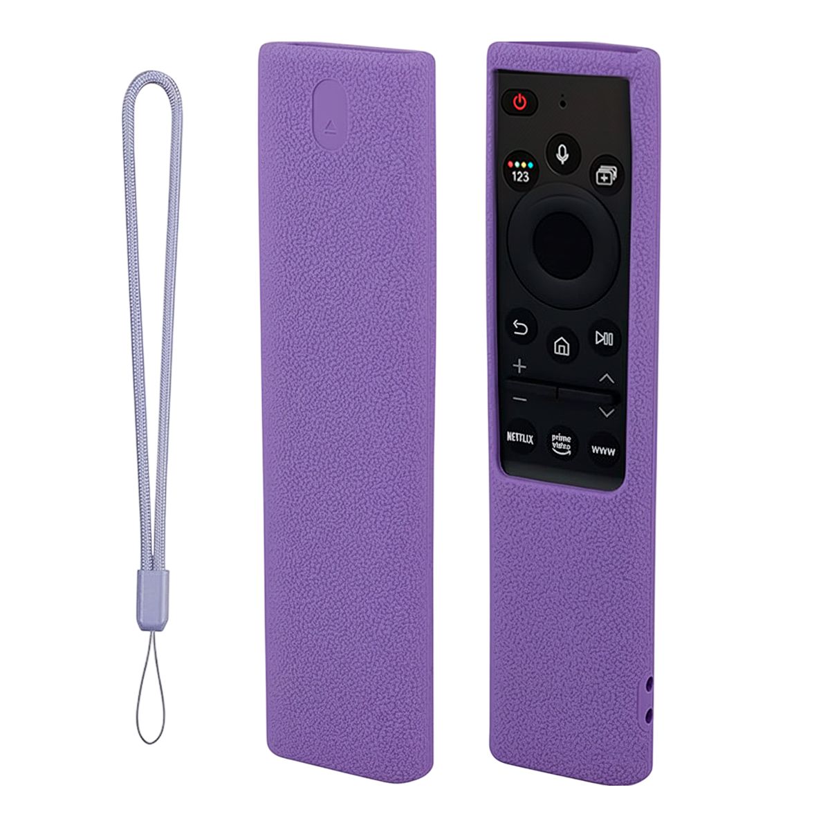 GENERICO - Control Remoto Para Samsung Con Voz Smart 4k Ws-2022+Funda Morada